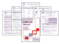 Communication and Symbolic Behavior Scales Developmental Profile (CSBS DP)