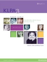 Khan-Lewis Phonological Analysis, Third Edition (KLPA-3)