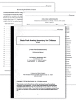 State-Trait Anxiety Inventory for Children (STAIC)
